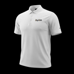 Nike Golf Dri-Fit White Polo Shirt NWT Men's L Krazy Salt's Logo Lightweight